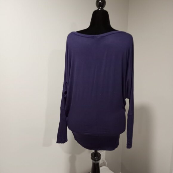 H2H DEEP AUBERGINE|PURPLE BATWING TOP WOMEN SIZE M - Picture 6 of 8
